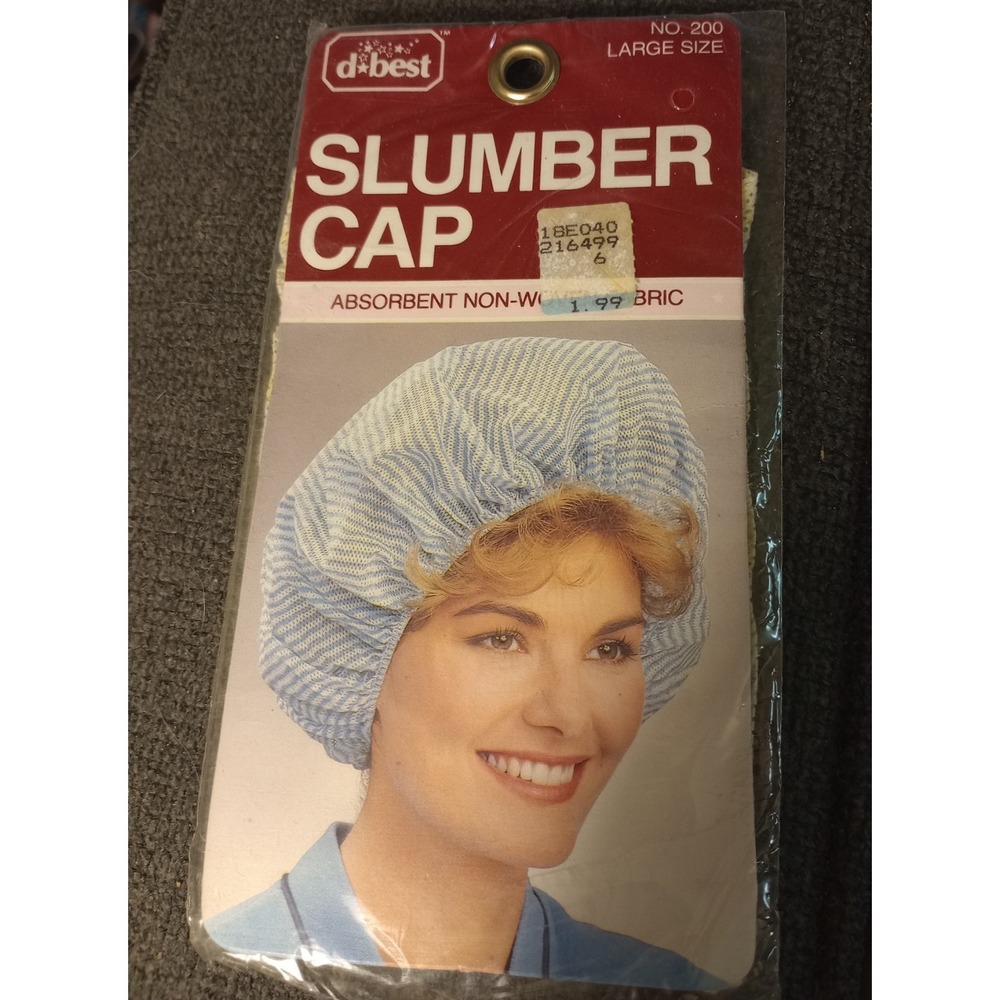 Vintage dBest Slumber Cap Bonnet Size Large Yellow NOS Sealed package #200